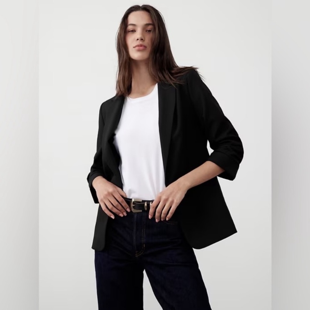 NWT Banana Republic Black One Button Blazer Classic
Tailored Career Jacket Sz 10